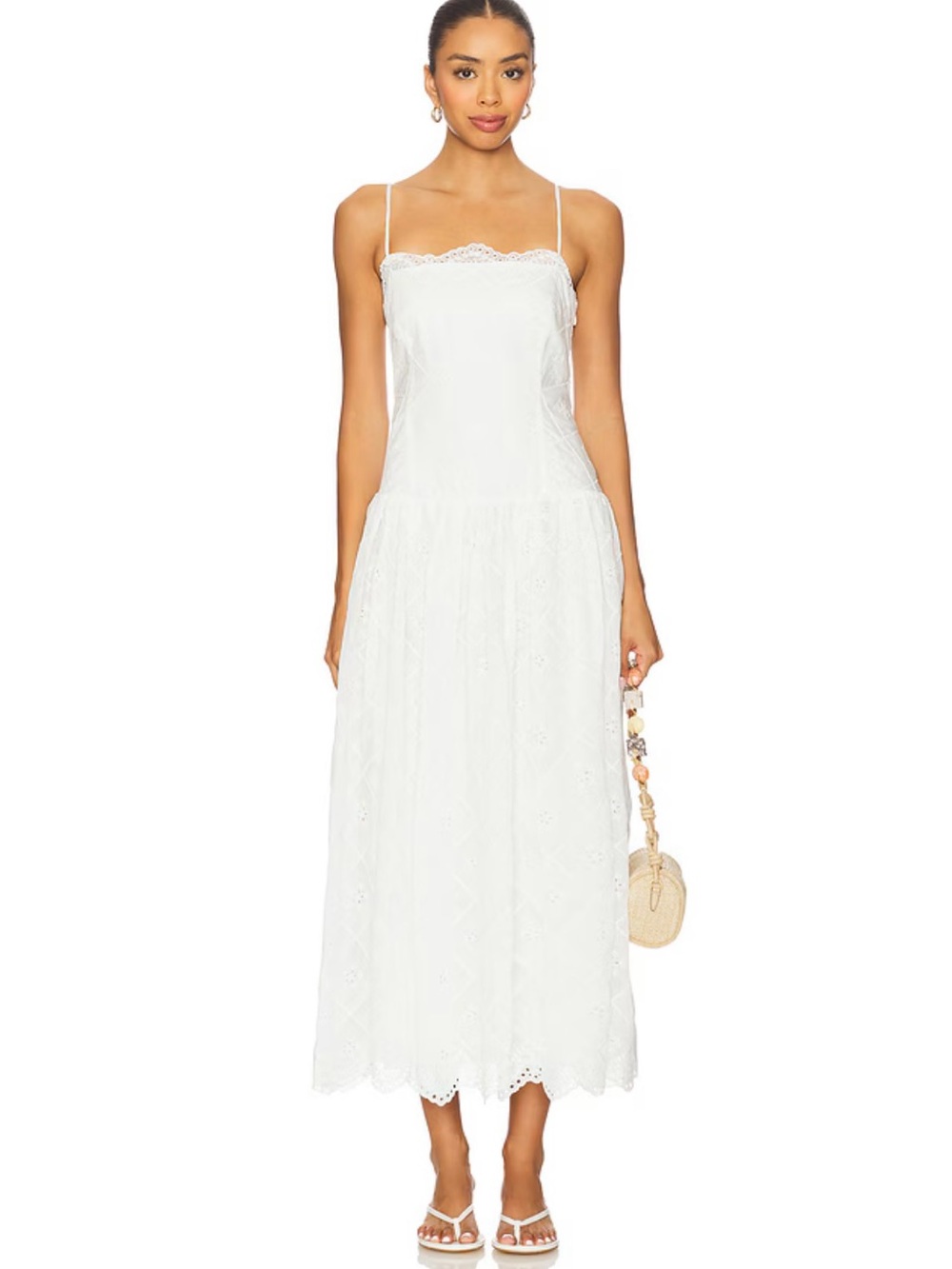 Tularosa Sofiya Midi Dress in White